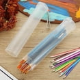 thumbnail image 5 of 4 Pack Extendable Plastic Paint Brush Case, Clear Long Paint Brush Holder Tube, Storage Pencil Container, 5 of 5