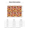 thumbnail image 5 of Yiaed Japanese Style Fish Scales Print Blanket Throw Blanket Soft Cozy Flannel Blanket for Home Bed Sofa Couch Chair-60"x50", 5 of 6
