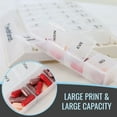 thumbnail image 6 of DMI Weekly Pill Organizer Box, Medicine, Vitamin and Supplement Organizer Container, 7 Day Pill Planner Medication Case, Travel Pill Holder, Large Pill Dispenser and Sorter Box, 6 of 9