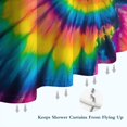 thumbnail image 6 of Colorful Rainbow Tie Dye Spiral Pattern Shower Curtain 72"x84" ,Bathroom Decorative Shower Curtains Set with 12 Hooks,Modern Waterproof Washable Shower Curtain, 6 of 6