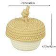thumbnail image 3 of Hovmgk Mini Storage Box, Cotton Rope Woven Organizer for Jewelry & Desk Accessories, Stylish Storage Basket for Bedroom & Home, Durable, Functional and Decorative Organizer, 3 of 6