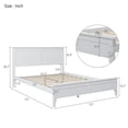 thumbnail image 7 of Full Size Platform Bed, Modern Solid Wood Full Platform Bed Frame with Headboard&Center Support Legs, No Box Spring Needed, White, 7 of 7