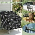 thumbnail image 3 of Renewold Waterproof Outdoor Chair Covers Weather-Resistant Presidential Rocking Chair Covers UV Protection for Patio Deck Porch Halloween Home Decor, 38"x38"x36", Spider Web Print Violet Black, 3 of 7