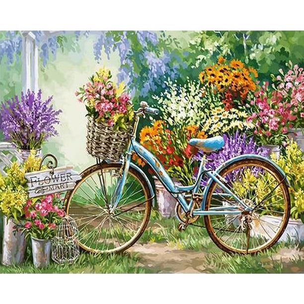 Wdftyju Pintura sin marco por números DIY bicicleta lienzo pintado a mano cuadro de arte al óleo Wdftyju 3gv6bx9bg1xs2lu1