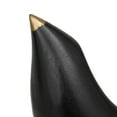 thumbnail image 5 of DecMode Wood Traditional Wooden Bird with Golden Legs and Beaks Sculptures 3"W x 13"H, with Shiny Black Finish and a Rectangular Shaped Base, 5 of 8