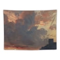 thumbnail image 5 of Orinice Sunset Clouds Building Tapestry Wall Hanging Unique Style Graphic Tapestries Home Decor for Living Room Bedroom Apartment Farmhouse Dorm 40x30inch, 5 of 6