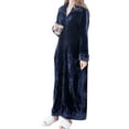 thumbnail image 2 of Abbraccia Sweatshirt Homewear Winter Loungewear Zipper Lounger Robe Women, 2 of 9