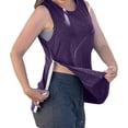 thumbnail image 5 of Domuza Women Post Shoulder Surgery Shirts After Rotator Cuff Post Shoulder Surgery Sleeveless Tops Tear Away Chemo T Shirts Outfits Dark Purple M, 5 of 7