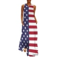 thumbnail image 2 of SMihono Robe Maxi Bohème d'Été pour Femmes Grande Taille Mode Col en V Sans Manches Soirée d'Été Impression Poches Gilet Longue Robe de Plage, 2 of 7