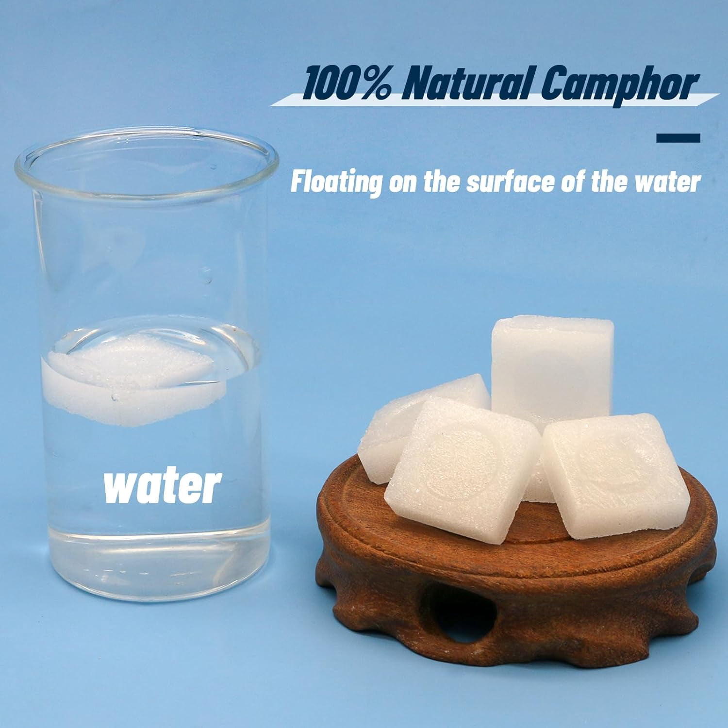 300Grams Natural Camphor Blocks – 64-Tablets Refined Pure Camphor Cubes for Indian Pooja Alcanfor Tablets Religious Purpose Kapoor for Pooja Odor Eliminator Incense Ideal Indian Ritual Staff (300G)