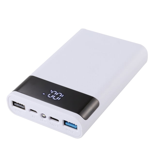 Battery Case Portable USB Power Bank Power Charger Pack Box, DIY Battery Power Bank Shell Box with USB Output and Indicator