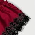thumbnail image 7 of XIAOCHA Womens 4-Piece Satin Lace Trim Sleepwear Set Silky Romantic Loungewear, 7 of 7