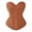 Orange, variant on FASHOFT Coffee Corset Shapewear For Women Zip Closure Leather Court Waist Cinching Shaper Boned Tummy Control Edgy Style Outerwear Bustier Leather Corset Top L