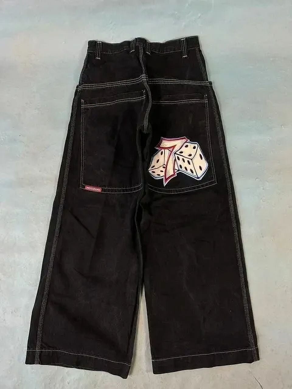 JNCO High quality Embroidered graphic jeans Y2K Hip Hop baggy