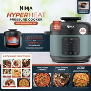 Ninja HyperHeat 8-in-1 Electric Pressure Cooker, 6.5 Qt Multi-Cooker with SimpliServe Pot, 1200W, Sage Leaf