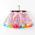thumbnail image 2 of Girls Skirts Toddler Baby Star Dot Printed Bowknot Waistband Ballet Dance Party Fashion Mesh Tutu Skort Size 9-11 Y, 2 of 7