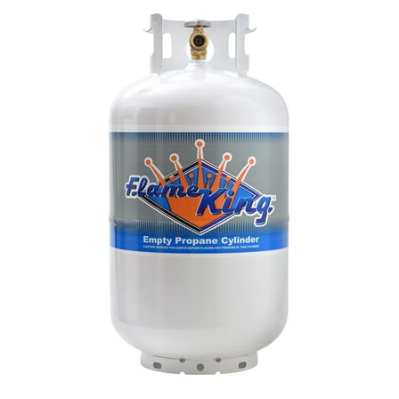 Flame King 30 lb. Propane Tank with Type 1 Overfill Protection Device Valve (Ships Empty)