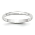 thumbnail image 5 of 10K White Gold 2.5mm Light Weight Half Round Band Ring Size 6.5, 5 of 7