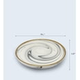 thumbnail image 4 of Luxury Ceramic Marble and Gold Trim Large Plate (set of 4) | Marcel Ardani, 4 of 4