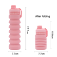 thumbnail image 2 of Hervidor de agua plegable de gran capacidad 750ml Hervidor de silicona - Rosa MFZFUKR CPB-US-CJZ559-2, 2 of 5