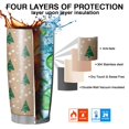 thumbnail image 7 of 20oz Tumblers Brown Christmas Tree Pattern Stainless Steel Vacuum Insulated Double Wall Travel Tumbler Cups Mug with Lid and Straw,Cleaning Brush for Cold & Hot Drinks, 7 of 7