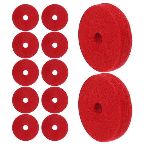 TEHAUX 12Pcs Red Felt Foot Pads Cymbal Protectors Stable Support Universal Fit