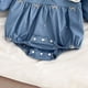 thumbnail image 5 of Body coreano bordado con lazo para bebé, vestido bonito de primavera con cuello de mariposa y manga larga para niña, ropa para niños, vestido para hermanas, 5 of 6