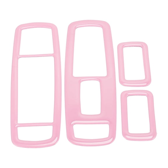 Unique Bargains Window Lift Switch Panel Trim Cover for Jeep Grand Cherokee WK2 2011-2021 Front Rear Car Door Window Control Button Sticker Pink