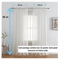 thumbnail image 4 of YOSITiuu Penelope - Faux Linen Curtains - Privacy Curtains That Let Light in, Semi Sheer Light Filtering Window Curtains Drapery Panels for Bedroom & Living Room, 2 Panels (54 W x 96 L, Ivory), 4 of 9