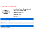 thumbnail image 2 of Front Brake Rotor - Compatible with 2007 - 2015 Lincoln MKX 2008 2009 2010 2011 2012 2013 2014, 2 of 2