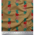 thumbnail image 1 of Soimoi Polyester Crepe Fabric Leaves & Floral Block Print Sewing Fabric Yard 42 Inch Wide, 1 of 1