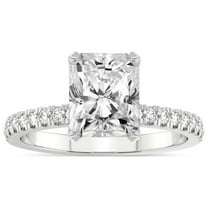 1 Carat IGI Certified Radiant Shape Lab Grown Diamond Engagement Ring | 14K White Gold | Serena Eternity Lab Diamond Ring | FG-VS1-VS2 Quality Friendly Diamonds