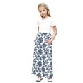 thumbnail image 2 of LOVZFMLL Robe d'Été Décontractée Sans Manches pour Filles de 2 à 12 Ans, Ourlet à Boutons, Fluide, avec Poches, Col Rond, 2 of 8
