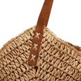 thumbnail image 5 of Bolso de mano de paja informal de verano, bolso de hombro tejido de gran capacidad para vocación de playa de verano, 5 of 5