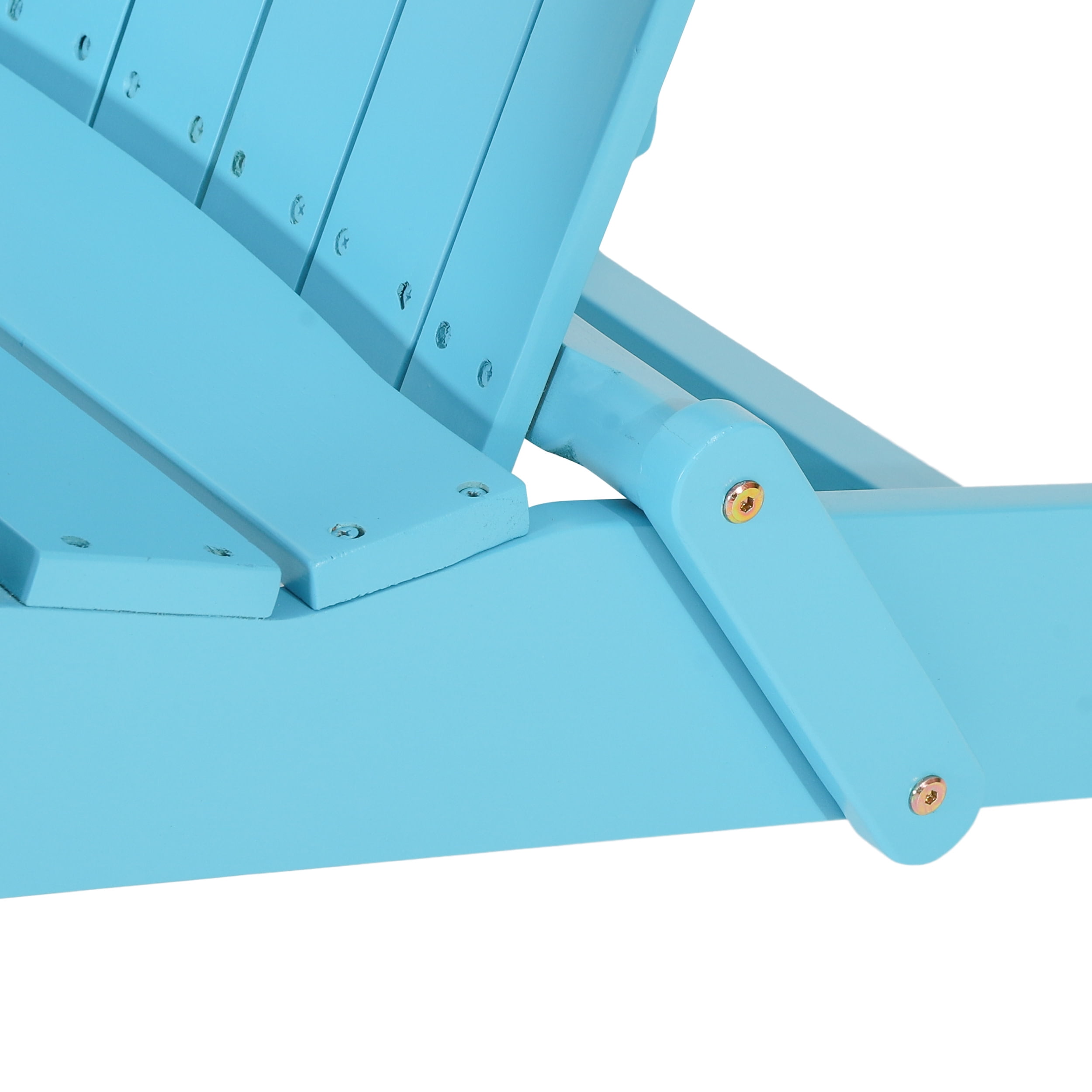 Carla Acacia Wood Outdoor Folding Adirondack Chair, Set of 2, Teal