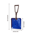 thumbnail image 2 of Folding Snow Shovel with D-Shaped Handle & Aluminum Blades - Heavy-Duty Emergency Shovel for Cars Trucks, Portable Snow Removal Tool for Winter Leisure & Roadside Emergencies, 25*9in, Blue, 2 of 5