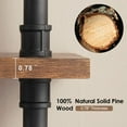 thumbnail image 6 of Ivinta Industrial Wall Mount Pipe Shelves, 3-Tier Corner Shelf with Solid Wood, Corner Bookshelf Display Stand,Metal Standing Bookcase (3-Tier), 6 of 9