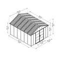 thumbnail image 4 of Palram - Canopia Yukon 11' x 13' Shed - Gray, 4 of 13