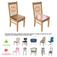 thumbnail image 5 of Pink and Gold Marble Texture Seat Covers for Dining Room Chairs Set Of 4,Stretch Printed Washable Chair Seat Cover with Elastic Ties and Button,Removable Waterproof Couch Cushion Covers, 5 of 6