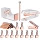 thumbnail image 1 of Kit de accesorios de escritorio de oro rosa, juego de grapadora, removedor de grapas, 1000 piezas de grapas, dispensador de cinta, bolígrafo de diamante grande y 10 clips de encuadernación Afortunado Sencillez, 1 of 5