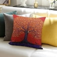 thumbnail image 3 of BANET  Ethnic Throw Pillow Cushion Cover, Ornamental Tree of Life Themed Eastern Style Growth Art Print, Decorative Square Accent Pillow Case 24x24in, 3 of 5