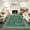 Green, variant on ZACOO 2'x6' Solid Runner Rug, Scalloped Border Striped Print Machine Washable Ultra Thin Non Slip Carpet for Living Room Bedroom Kitchen, Taupe