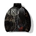 thumbnail image 4 of Abrigos de invierno de algodón con estampado digital 3D, chaquetas casuales de moda para hombre, con algodón añadido y espesado, novedad en parkas para hombre, 4 of 4
