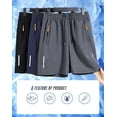 thumbnail image 5 of Men's Drawstring Shorts Summer Ultra Thin Quick Dry Breathable Fitness Sports Casual Shorts Loose Classic Beach Shorts For Men, 5 of 5