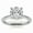 White, variant on Auory Certified 3Carat Round Cut Lab Created Moissanite Solitaire Engagement Ring in 18K White Gold Plating Over Sterling Silver for Women