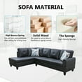 thumbnail image 4 of PonLiving Sectional Sofa Set for Living Room Furniture Set，Faux Leather L-Shape Sectional Sofa, 4 of 6
