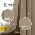 thumbnail image 2 of Cortinas opacas Deconovo con bolsillo para varilla, aislantes térmicos, oscurecedoras para habitación infantil, 107 cm de ancho x 183 cm de largo, color caqui, 2 paneles, 2 of 6