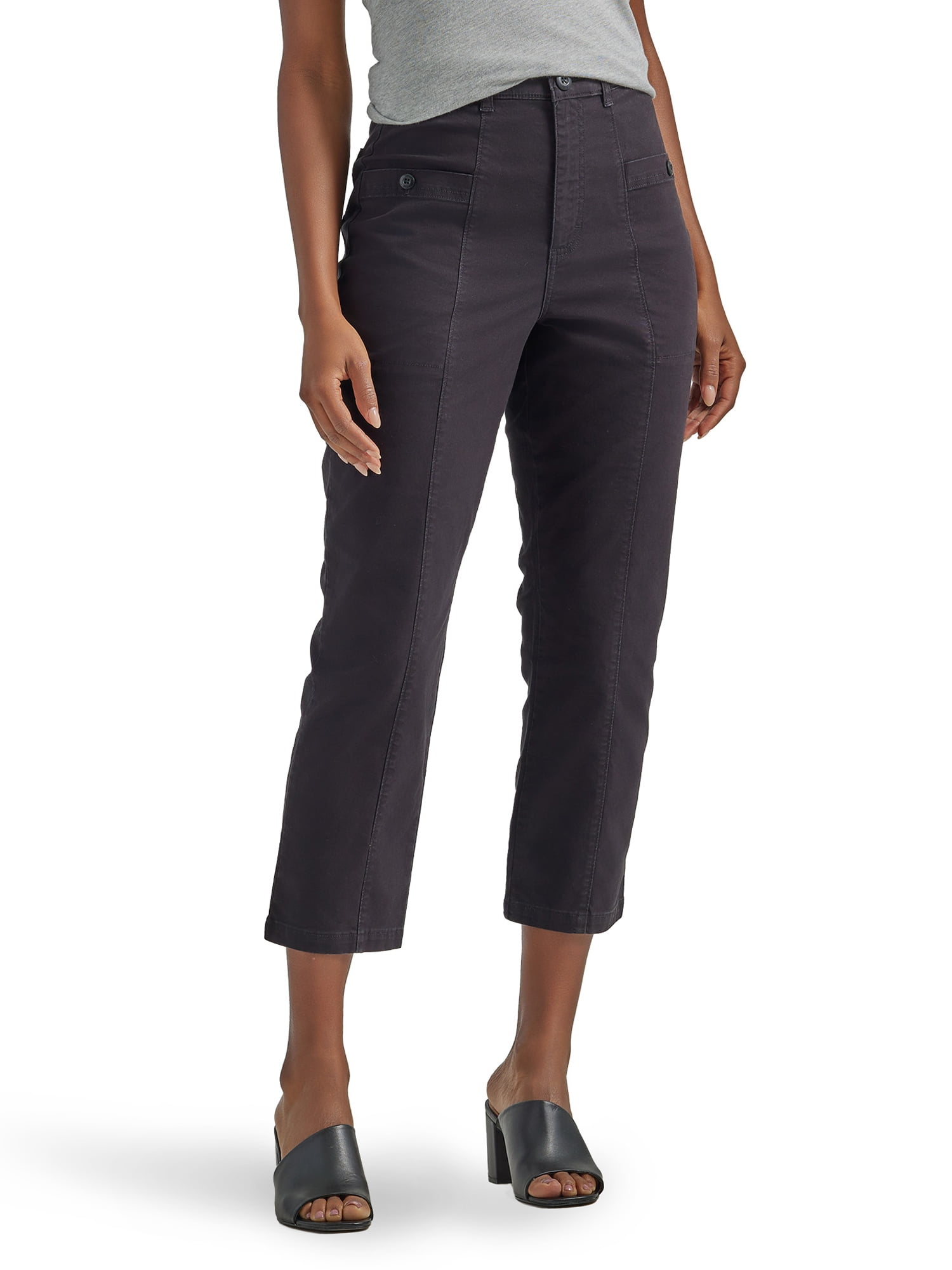 Lee® Women's Ultra Lux Relaxed Fit Seamed Crop Pant - Walmart.com