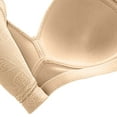 thumbnail image 4 of YWDJ Comfy Bras for Women Back Closures Comfortable Bras No Wire Bras Adjustable Straps Full Coverage Push up Wrap Sleep Bras Padded Plus Size Comfy Bras Solid Comfy Bras Beige 3XL, 4 of 4