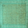 thumbnail image 1 of Ahgly Company Indoor Square Persian Turquoise Blue Traditional Area Rugs, 8' Square, 1 of 4